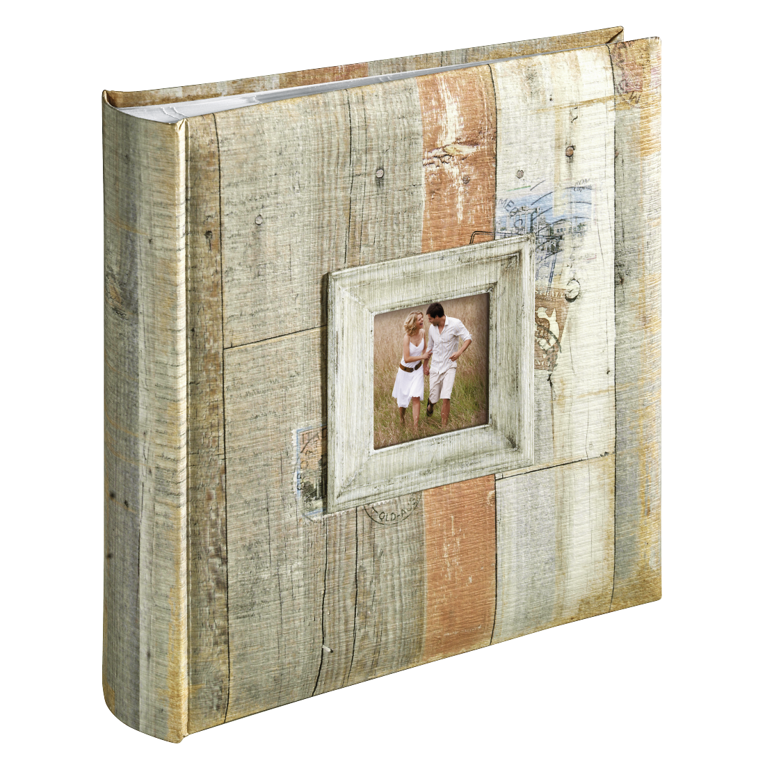 Hama Designline Memo Photo Album, 100 white pages (50 sheets) fits 200 photos in 10x15cm format, Marbling