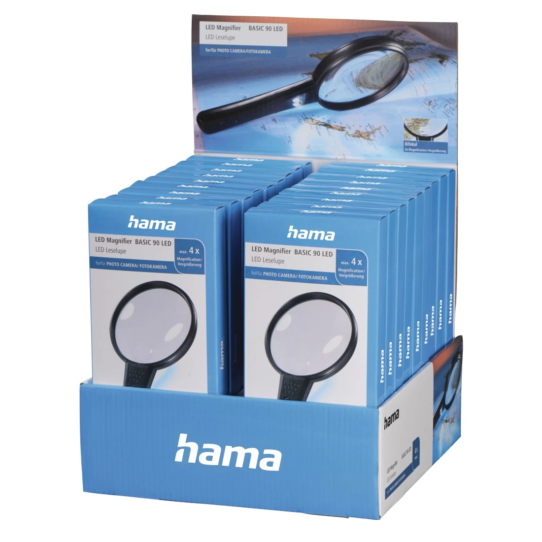 Hama Basic 90 LED – Leselupe mit Licht (mobil)