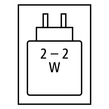 Benötigte Höchstleistung Netzteil: 2.0 W / Benötigte Mindestleistung Netzteil: 2.0 W / USB PD: Nein 