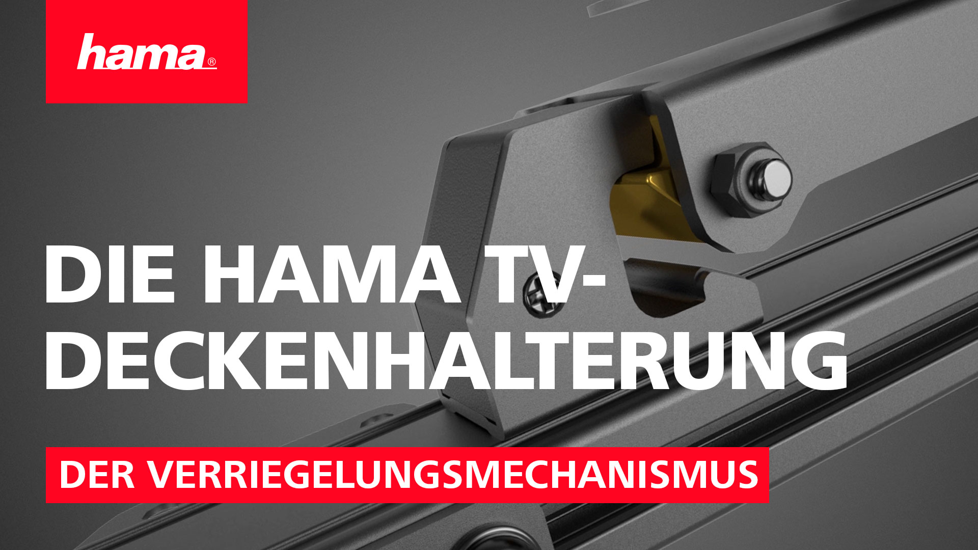 Hama TV-Deckenhalterung, 117cm (46") | Verriegelungsmechanismus