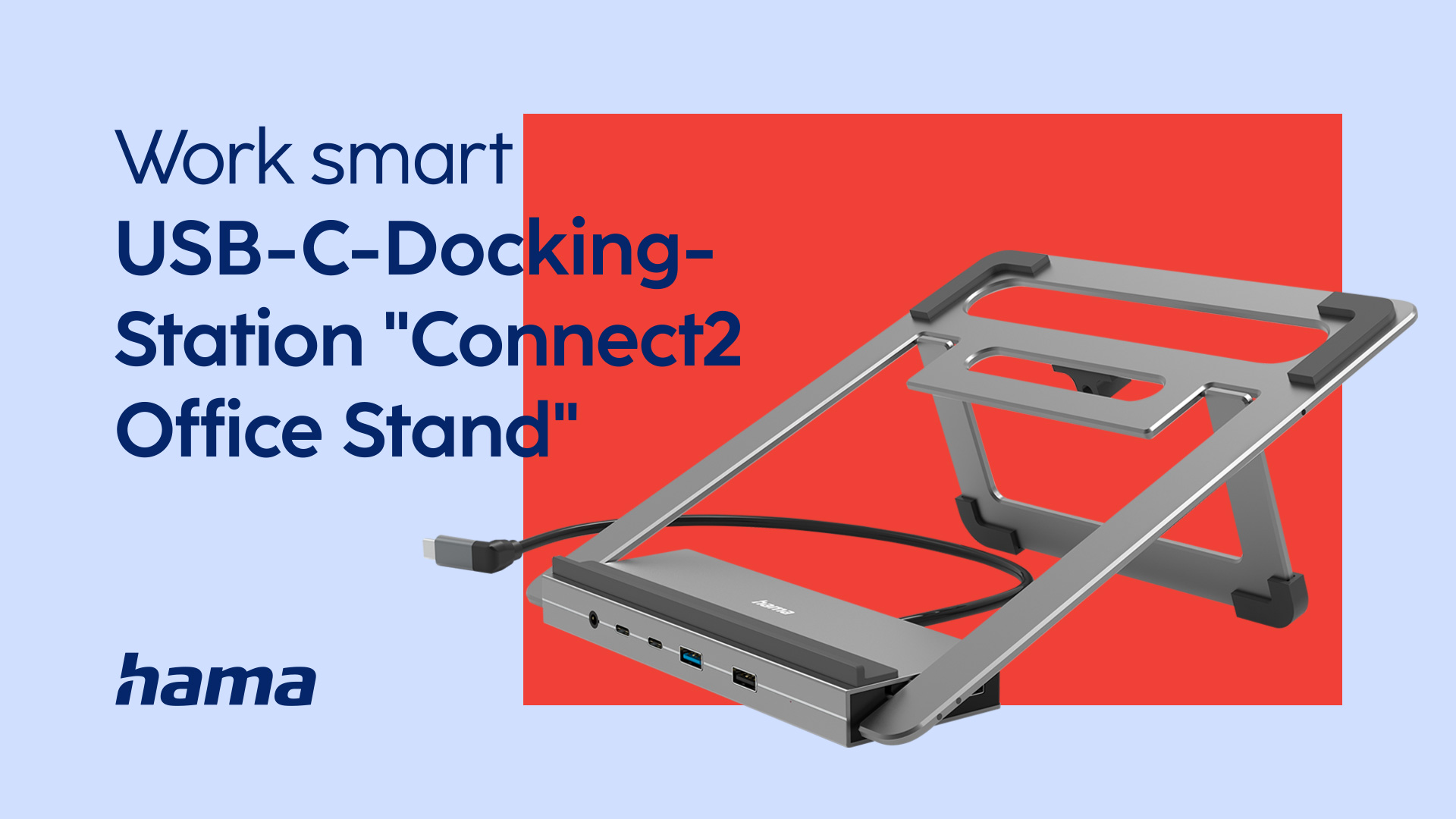 Hama USB-C-Docking-Station "Connect2Office Stand"